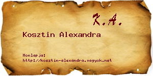 Kosztin Alexandra névjegykártya